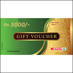 "Spar Gift Cheque for Rs.5000 - Click here to View more details about this Product